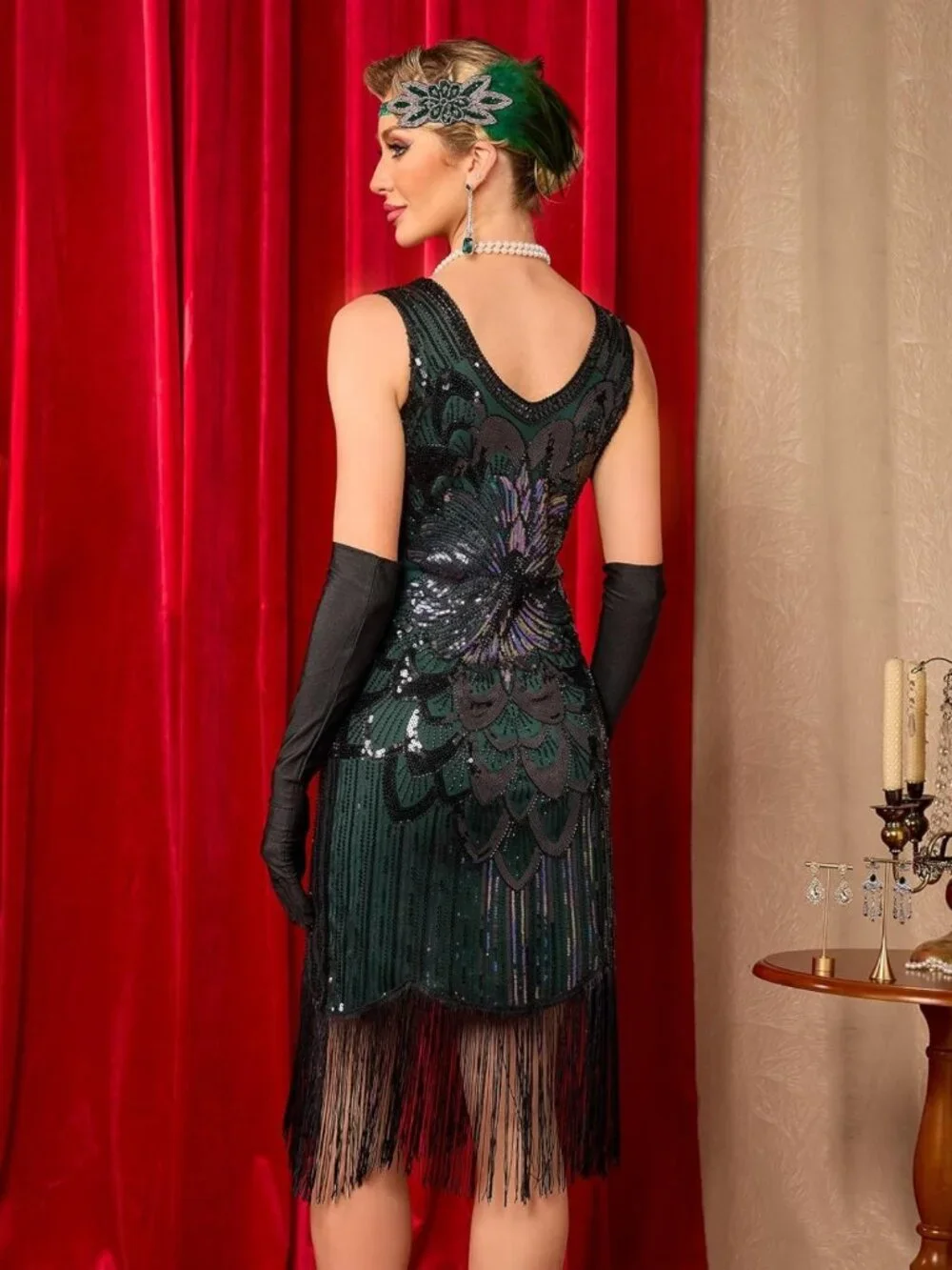 Dresses | 192s Flapper Dress Sequin Fringe Cocktail Dress Great Gatsby ...